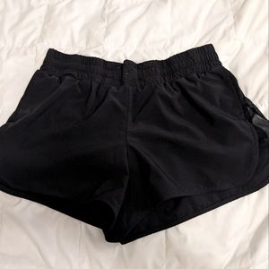 Black running shorts